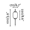 Lampe de sol en aluminium E27 gris FRENAY