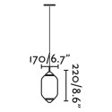 Lampe de plafond en aluminium E27 gris CARGESE