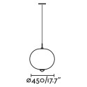 Lampe de plafond en aluminium E27 gris LESTREM