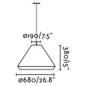 Lampe de plafond en aluminium E27 gris MURLES