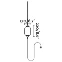 Lampe de plafond en aluminium E27 gris EYJEAUX