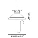 Lampe de plafond en aluminium E27 gris THINES