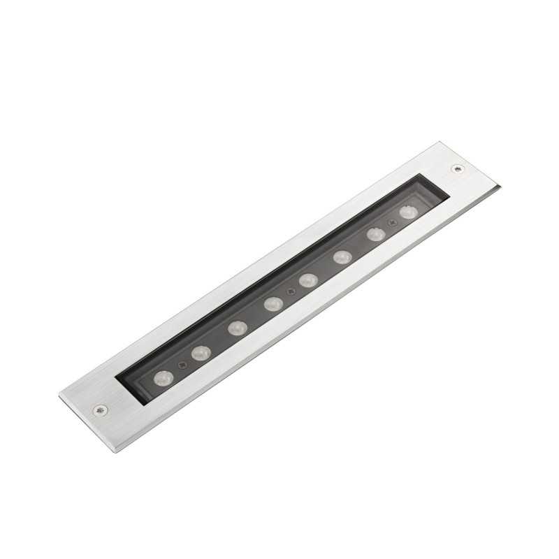 Lampe de sol en acier à LED intégrée acier brossé LE CARO