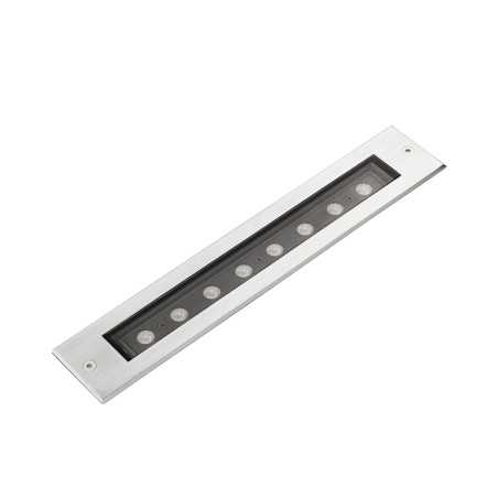 Lampe de sol en acier à LED intégrée acier brossé LE CARO