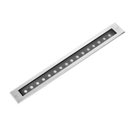Lampe de sol en acier à LED intégrée acier brossé BRANDY