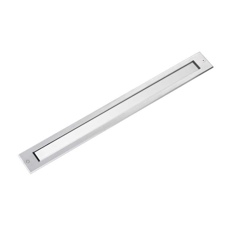 Lampe de sol en acier à LED intégrée acier brossé LE POIL