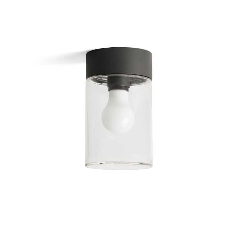 Lampe de plafond en aluminium E27 gris GIONGES