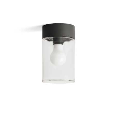 Lampe de plafond en aluminium E27 gris GIONGES