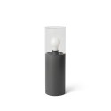 Lampe de sol en aluminium E27 gris MEYZIEU