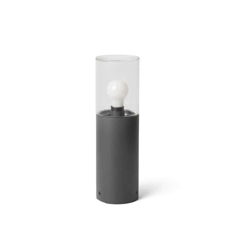 Lampe de sol en aluminium E27 gris MEYZIEU