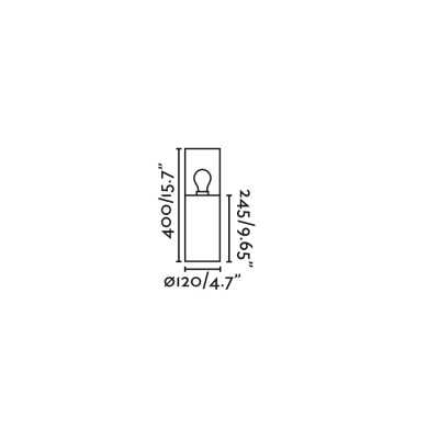Lampe de sol en aluminium E27 gris AUSSOS