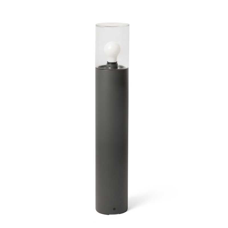 Lampe de sol en aluminium E27 gris MARIGNY