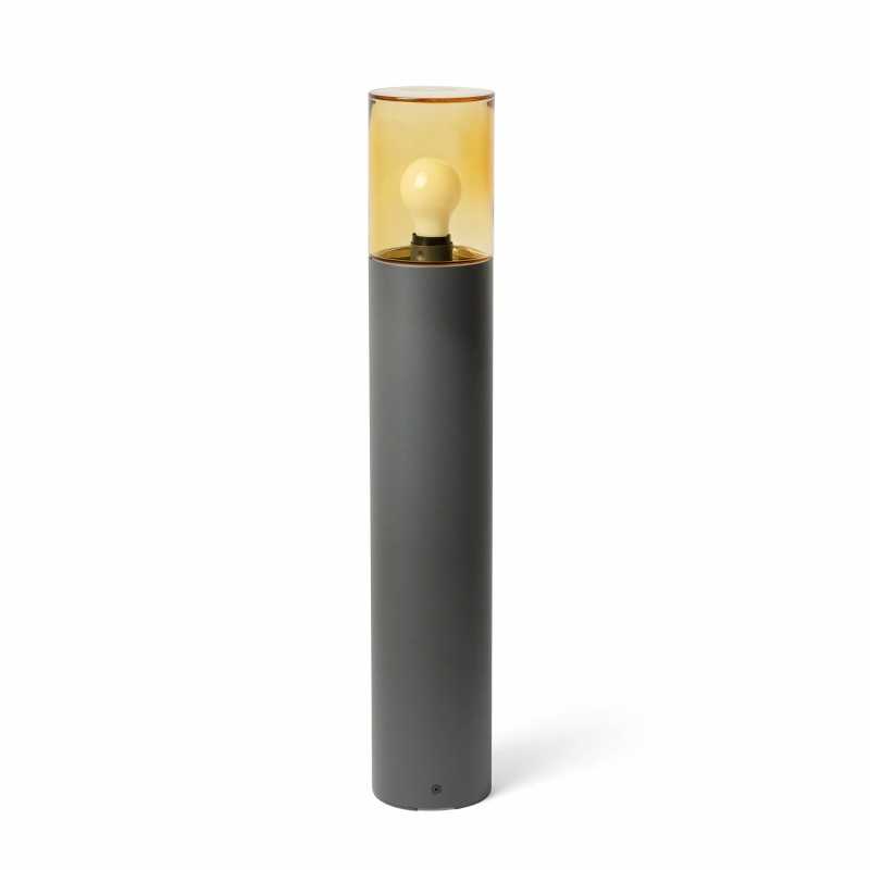 Lampe de sol en aluminium E27 gris EPARCY