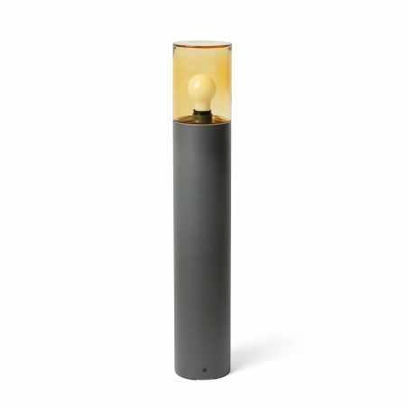 Lampe de sol en aluminium E27 gris EPARCY