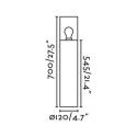 Lampe de sol en aluminium E27 gris EPARCY