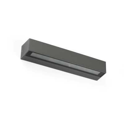 Lampe murale en aluminium à LED intégrée gris ARCOLE