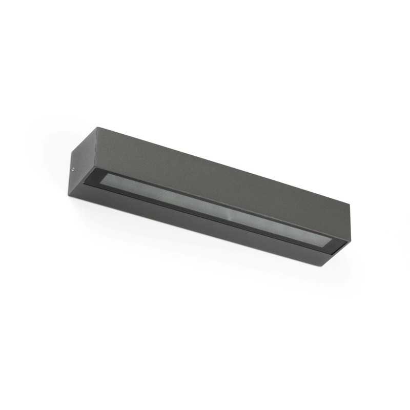 Lampe murale en aluminium à LED intégrée gris ARCOLE