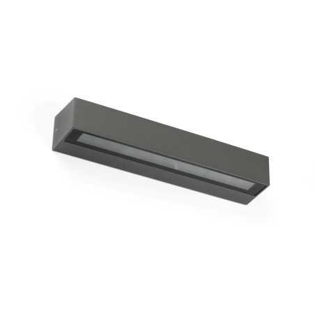Lampe murale en aluminium à LED intégrée gris ARCOLE