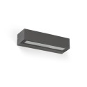 Lampe murale en aluminium à LED intégrée gris BRIOLS