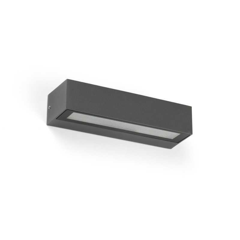 Lampe murale en aluminium à LED intégrée gris BRIOLS