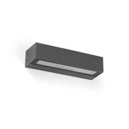 Lampe murale en aluminium à LED intégrée gris BRIOLS