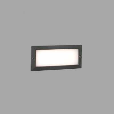 Lampe murale en aluminium à LED intégrée gris BOCULE