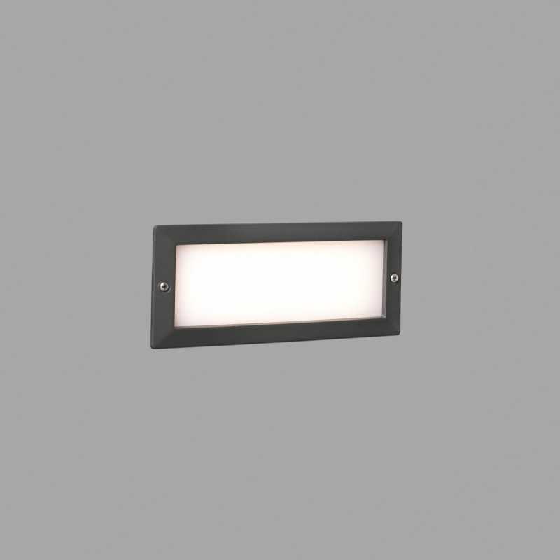 Lampe murale en aluminium à LED intégrée gris BOCULE
