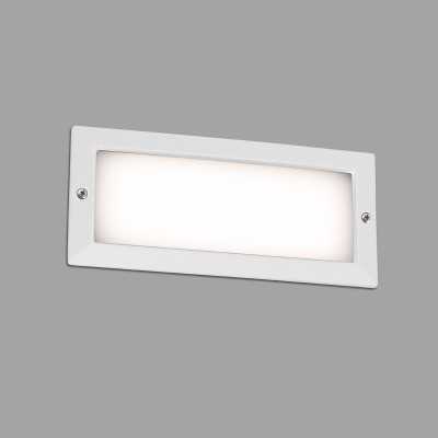 Lampe murale en aluminium à LED intégrée blanc mat SOUILHE