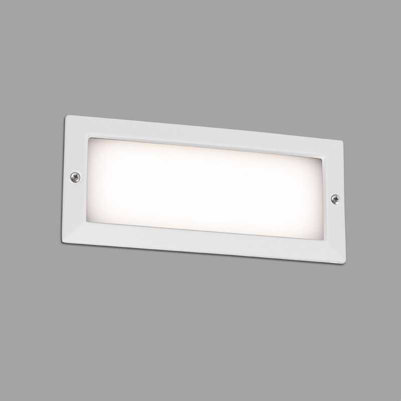Lampe murale en aluminium à LED intégrée blanc mat SOUILHE