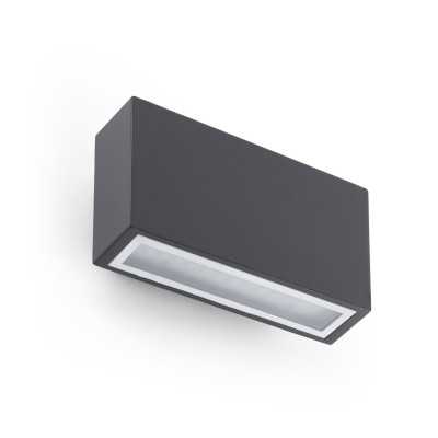 Lampe murale en aluminium à LED intégrée gris KEROUER