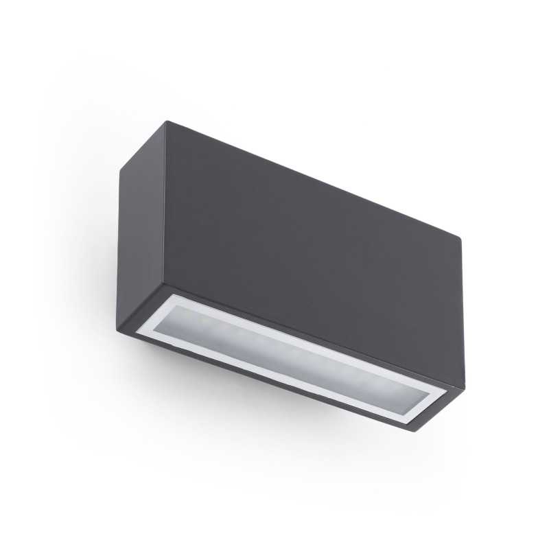 Lampe murale en aluminium à LED intégrée gris KEROUER