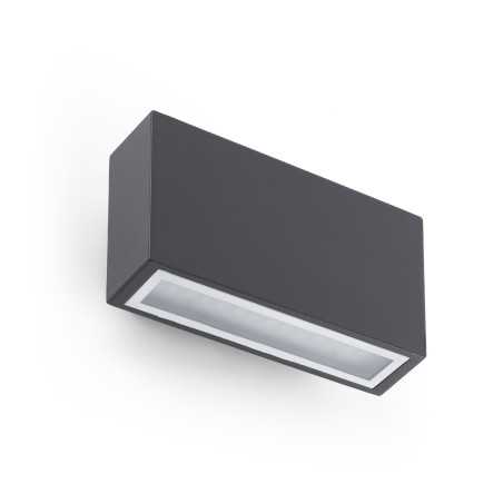 Lampe murale en aluminium à LED intégrée gris KEROUER