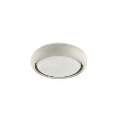 Lampe de plafond en ciment à LED intégrée blanc ROMIGNY