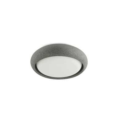 Lampe de plafond en ciment à LED intégrée gris BULLION