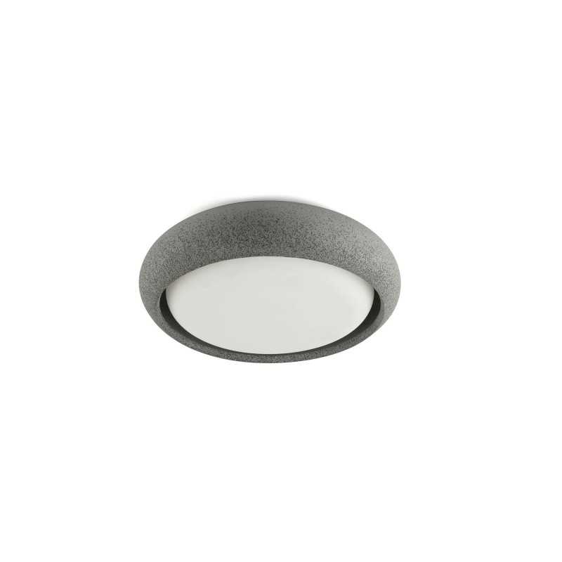 Lampe de plafond en ciment à LED intégrée gris BULLION
