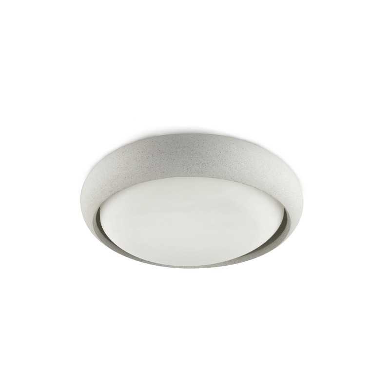 Lampe de plafond en ciment à LED intégrée blanc AUTHIE