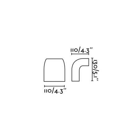 Lampe murale en aluminium GU10 gris CHESLEY