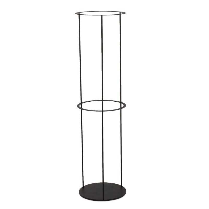 Support de sol long en acier noir pour lampe VELIEUX