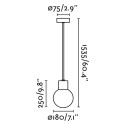 Lampe de plafond en aluminium E27 gris MEUDON