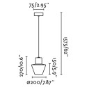 Lampe de plafond en aluminium E27 gris LOURDES