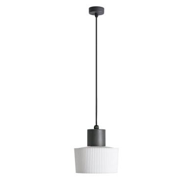 Lampe de plafond en aluminium E27 gris SALOUËL