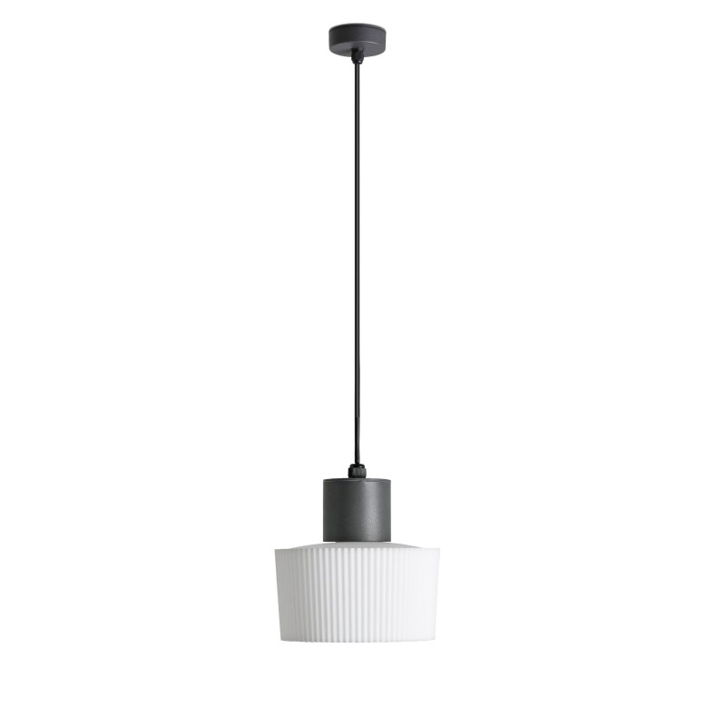 Lampe de plafond en aluminium E27 gris SALOUËL