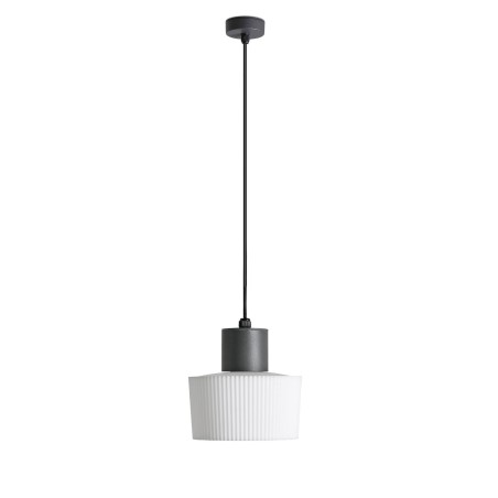 Lampe de plafond en aluminium E27 gris SALOUËL