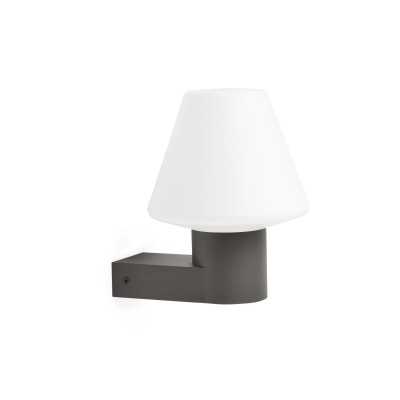 Lampe murale en aluminium E27 gris CORNET