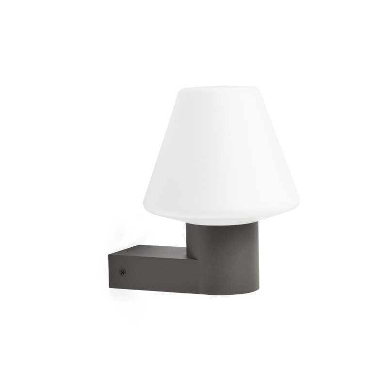 Lampe murale en aluminium E27 gris CORNET