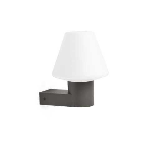 Lampe murale en aluminium E27 gris CORNET