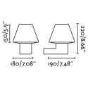 Lampe murale en aluminium E27 gris CORNET