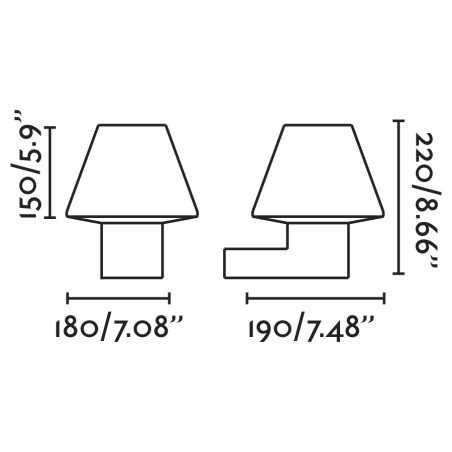 Lampe murale en aluminium E27 gris CORNET