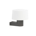 Lampe murale en aluminium E27 gris MISSERY