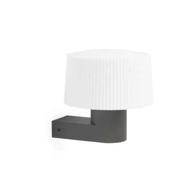 Lampe murale en aluminium E27 gris MISSERY